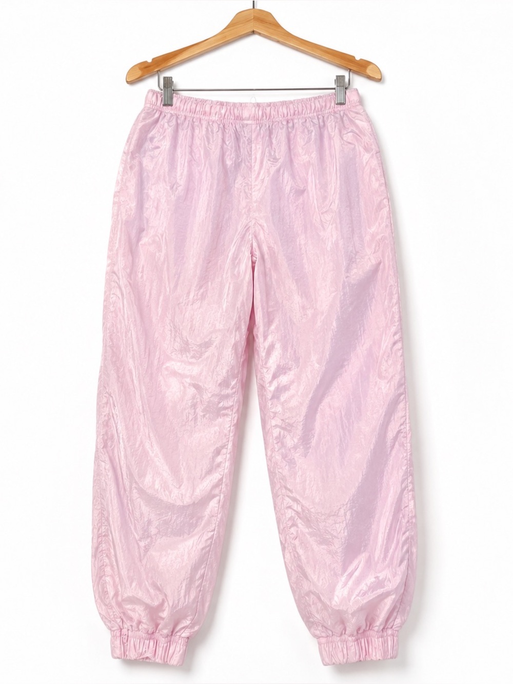 Vintage Sergio Tacchini Pink Nylon Track Pants Made in Italy Size 4